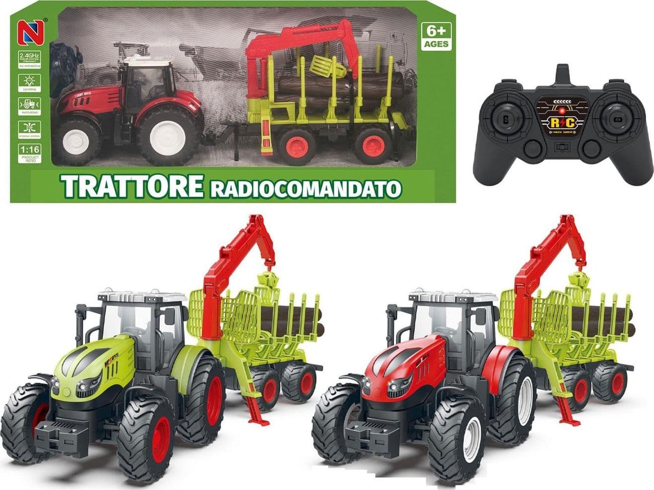 Trattore e Rimorchio R/C Funz Reali e Pack - 2