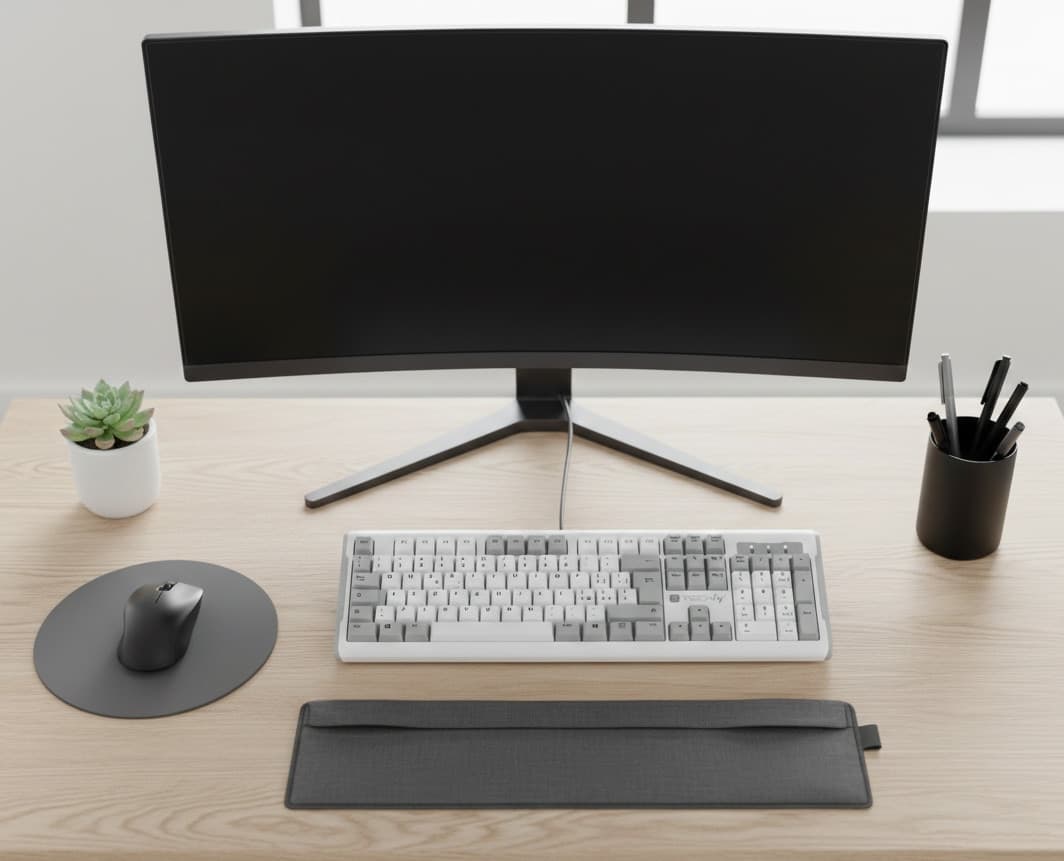 Tastiera Standard USB con Cavo, Bianco e Grigio - 6