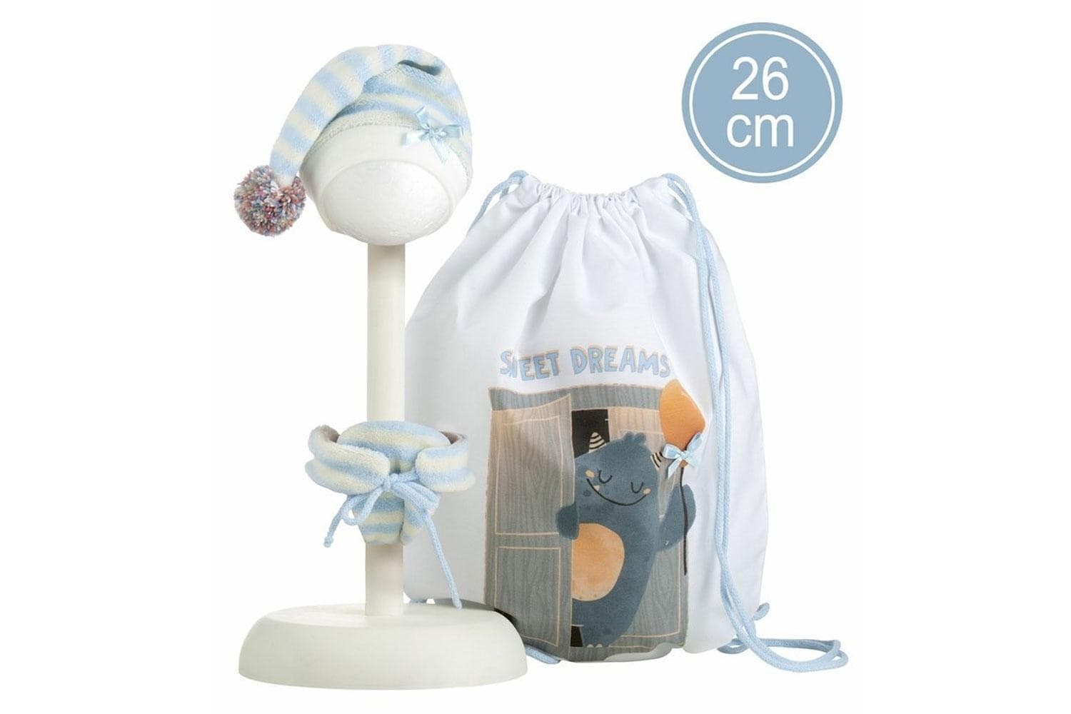 Sacchetto Nascita Azzurro con Cappellino