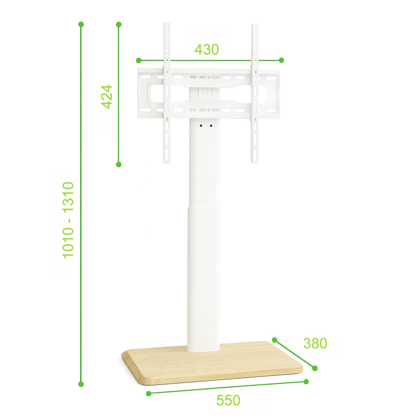Supporto da Pavimento per TV da 24'' a 55'' c/Ruote a Scomparsa - 6