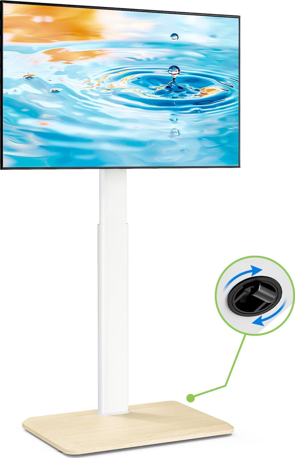 Supporto da Pavimento per TV da 24'' a 55'' c/Ruote a Scomparsa - 9