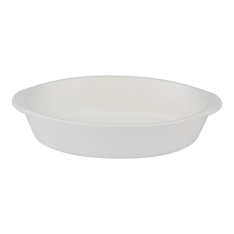 Alpina - Teglia da forno in ceramica, ovale, 20x12x5 cm, 470 ml (bianco) - 2