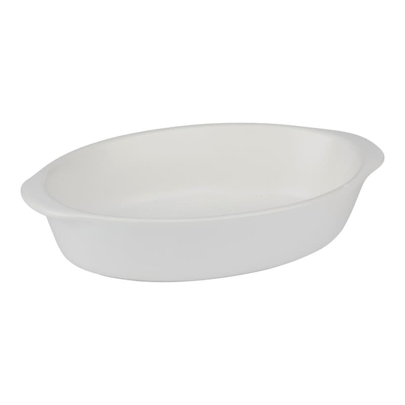 Alpina - Teglia da forno in ceramica, ovale, 20x12x5 cm, 470 ml (bianco) - 5