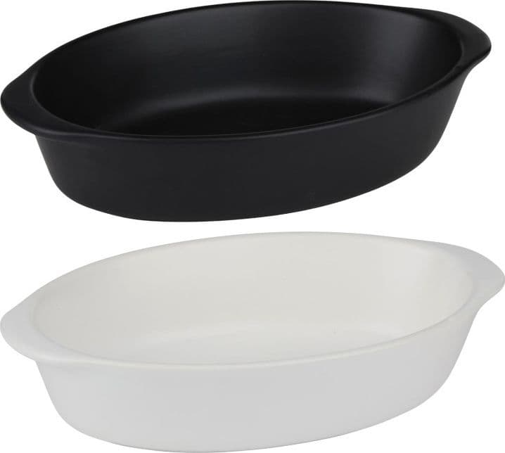 Alpina - Teglia da forno in ceramica, ovale, 20x12x5 cm, 470 ml (bianco) - 8