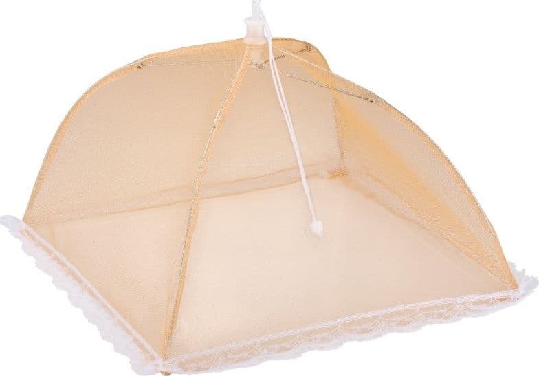 Alpina - Telo copri picnic / zanzariera per alimenti 35x35x22 cm (arancione) - 5