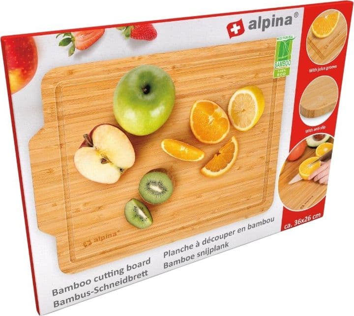 Alpina - Tagliere in legno di bambu 36x26 cm - 9
