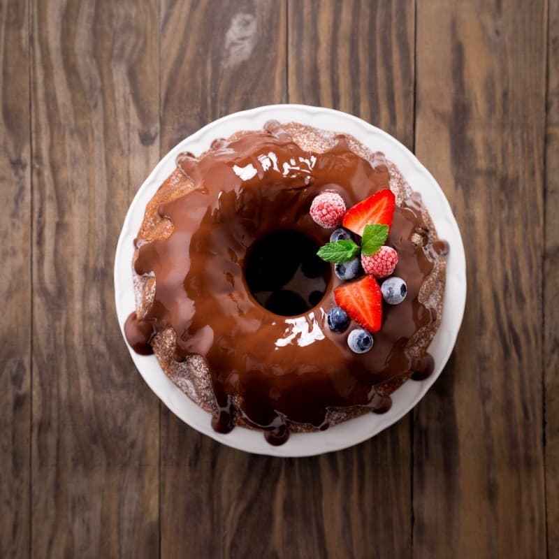 Alpina - Teglia 2 in 1 per torte e ciambelle con rivestimento antiaderente 26x7 cm - 5