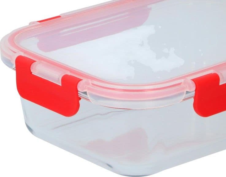 Alpina - Contenitore per alimenti in vetro con coperchio lunchbox 21x16x6 cm 1 L - 4