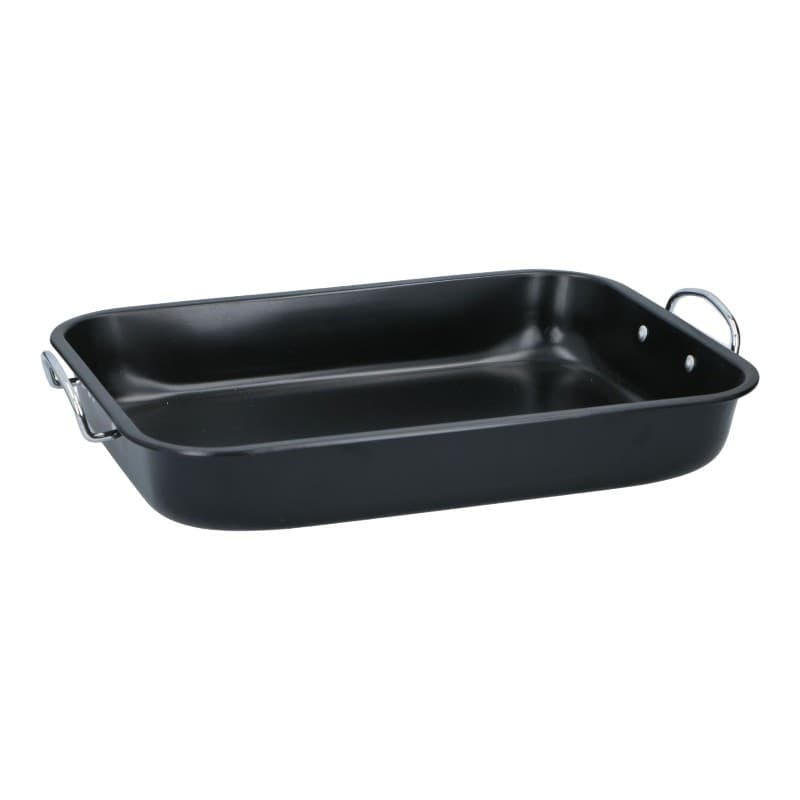 Alpina - Teglia per arrosti e stufati con manici e rivestimento antiaderente 39x29x6 cm