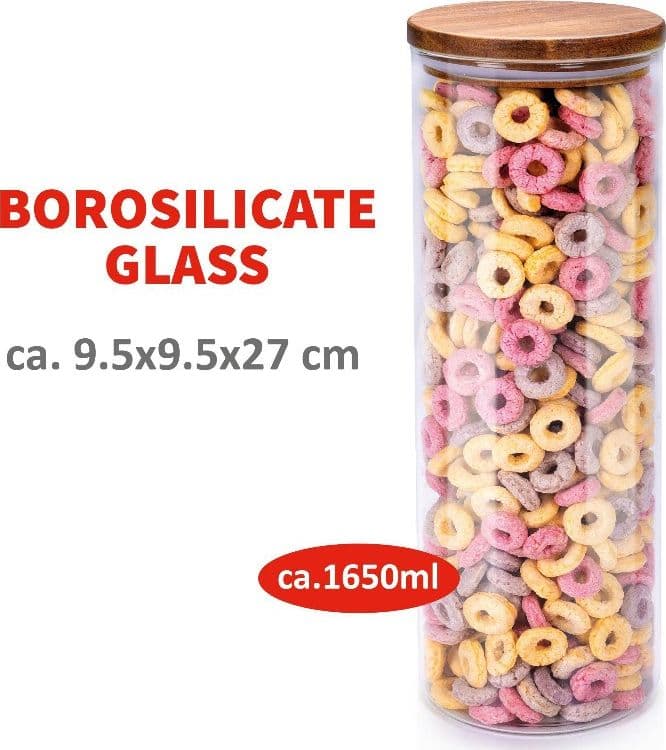 Alpina - Contenitore per alimenti in vetro con coperchio 1650 ml - 2