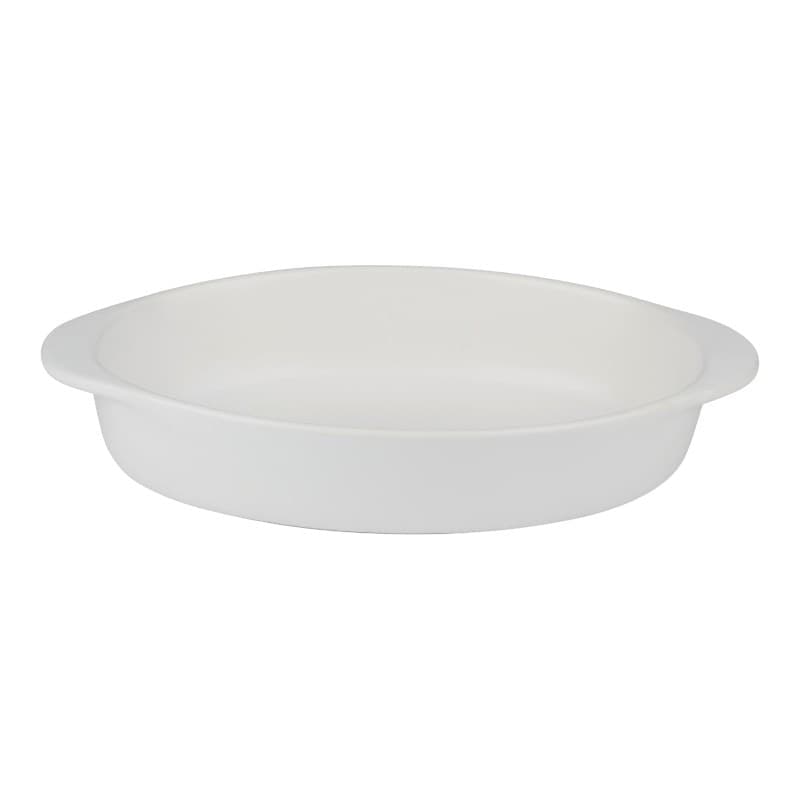 Alpina - Teglia da forno in ceramica, ovale, 27x17x5,3 cm (bianco) - 2