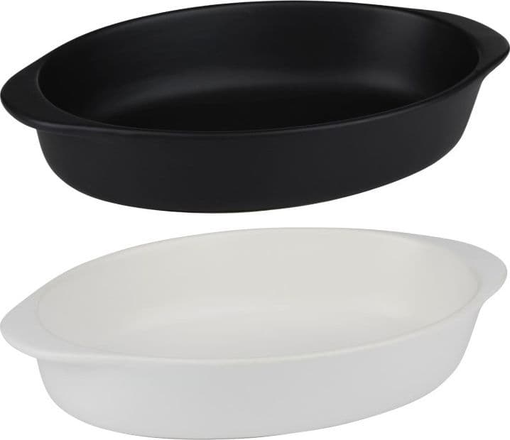 Alpina - Teglia da forno in ceramica, ovale, 27x17x5,3 cm (bianco) - 4