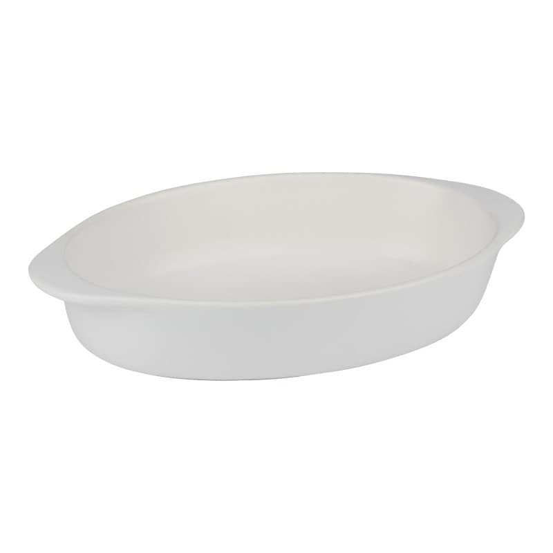 Alpina - Teglia da forno in ceramica, ovale, 27x17x5,3 cm (bianco) - 5