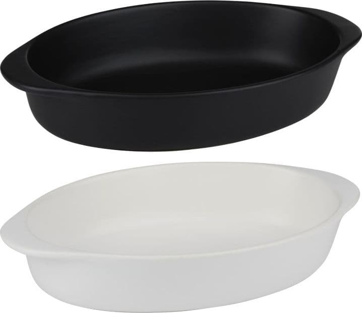 Alpina - Teglia da forno in ceramica, ovale, 27x17x5,3 cm (bianco) - 8
