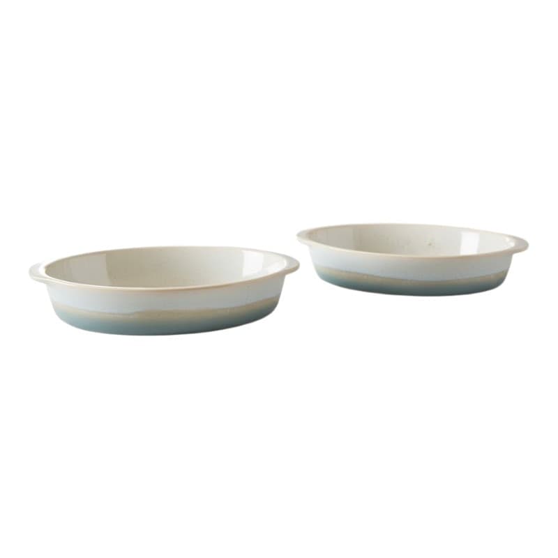 Alpina - Pirofila in ceramica ovale da forno, 20,2x12,3x4,3 cm (2 pezzi)