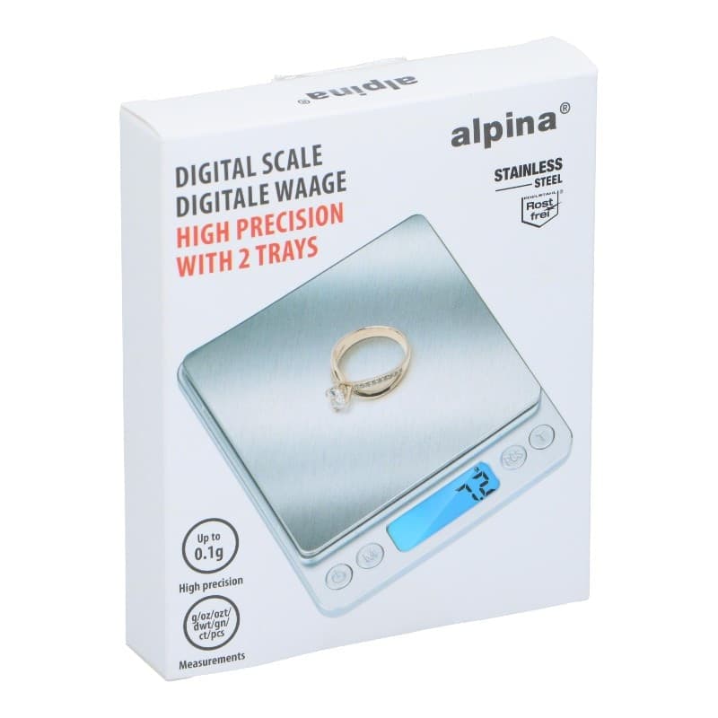 Alpina - Bilancia digitale di precisione con 2 vassoi - 4