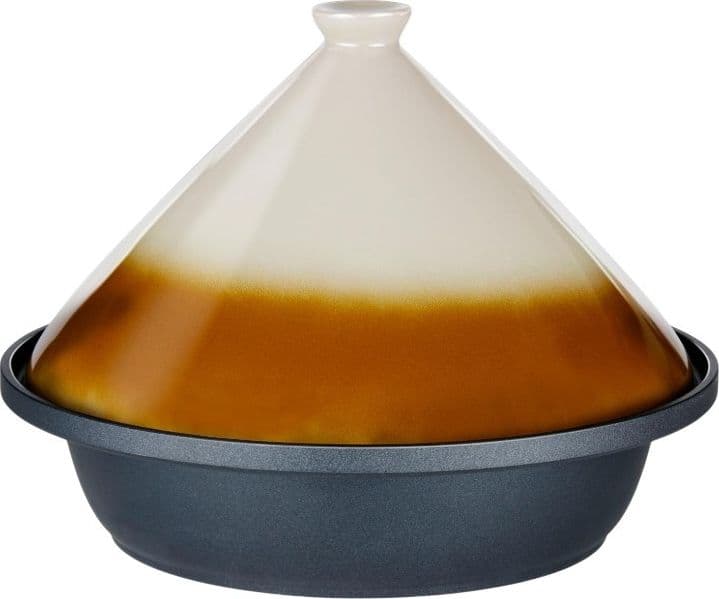 Alpina - Pentola per tajine con coperchio conico in ceramica 30x25 cm 2,5 L - 2