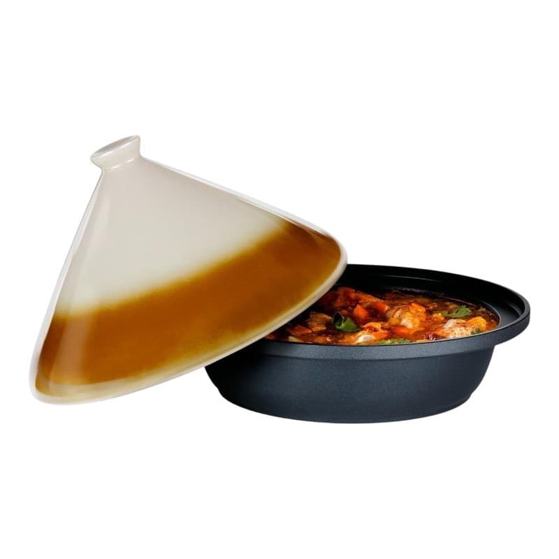 Alpina - Pentola per tajine con coperchio conico in ceramica 30x25 cm 2,5 L - 11