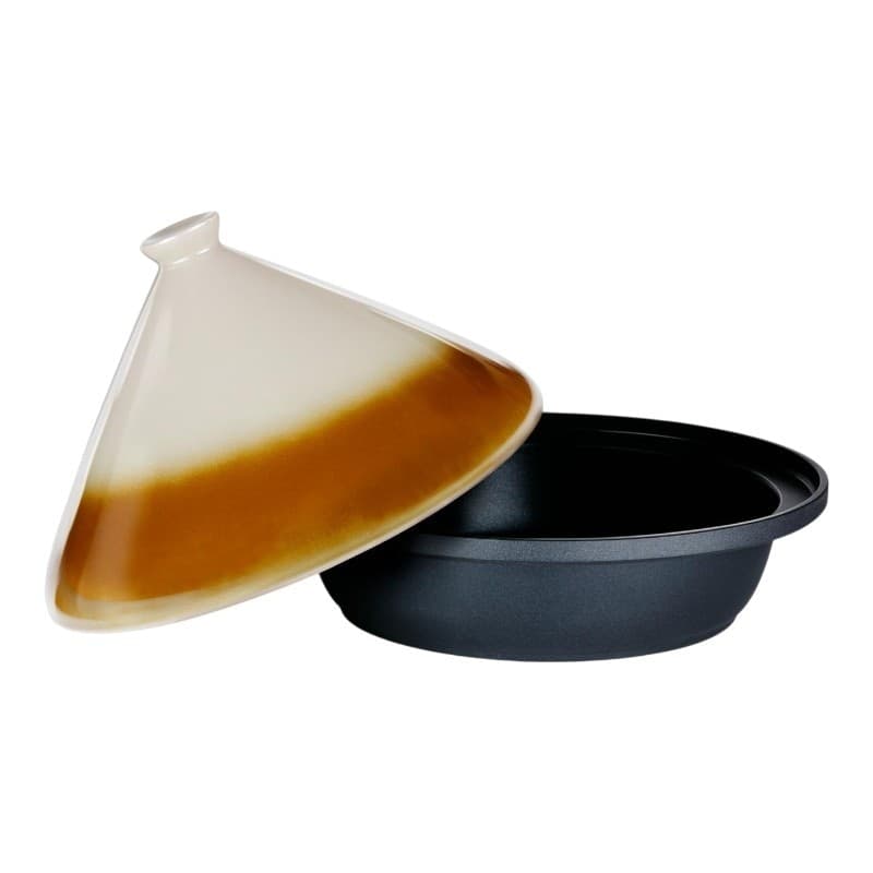 Alpina - Pentola per tajine con coperchio conico in ceramica 30x25 cm 2,5 L - 18