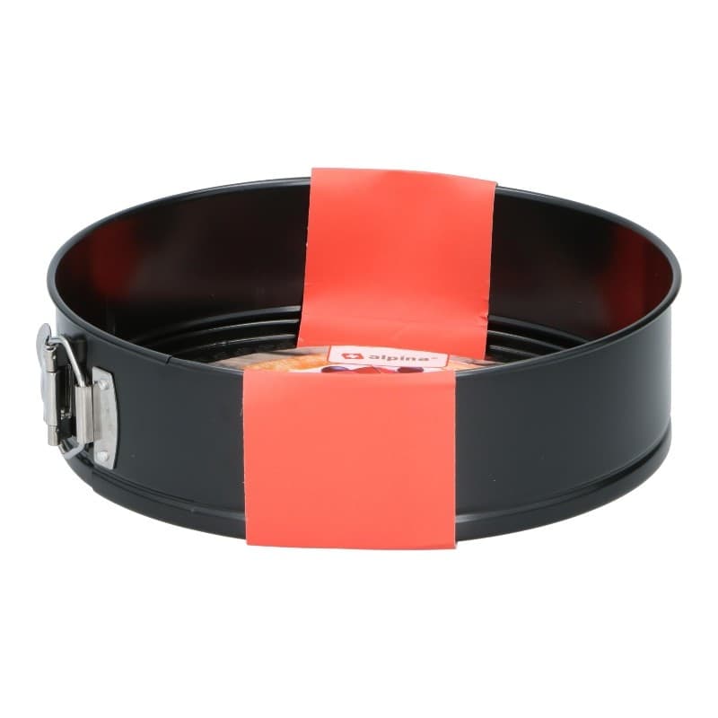 Alpina - Teglia rotonda da forno / tortiera con rivestimento antiaderente 24x7 cm (nero) - 5
