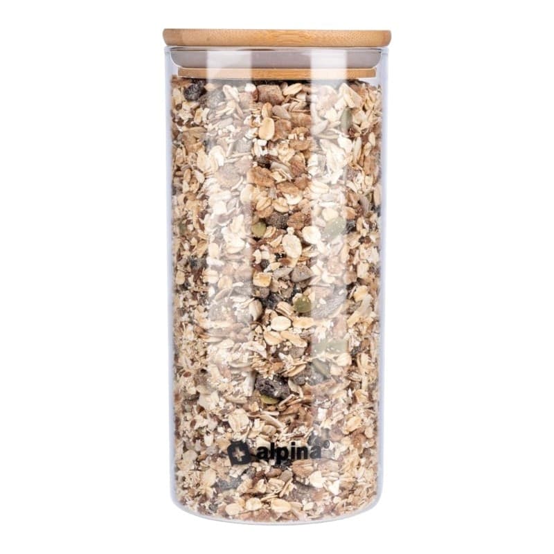 Alpina - Contenitore per alimenti in vetro con coperchio 1250 ml 10 x 21 cm - 3