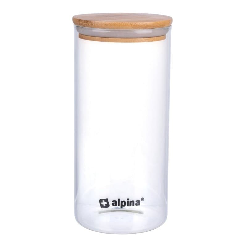 Alpina - Contenitore per alimenti in vetro con coperchio 1250 ml 10 x 21 cm - 5