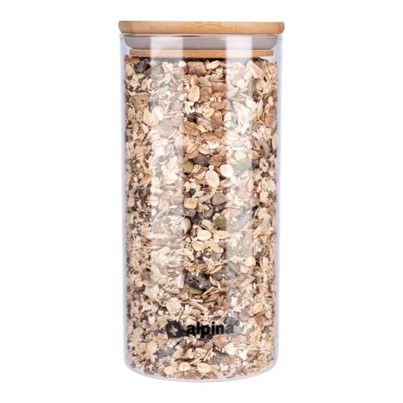 Alpina - Contenitore per alimenti in vetro con coperchio 1250 ml 10 x 21 cm - 7