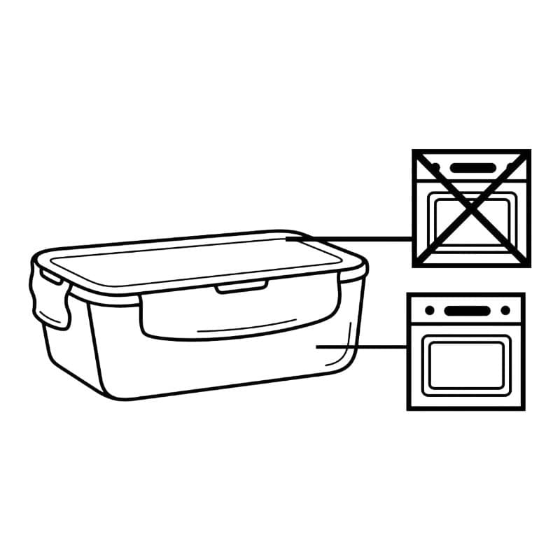 Alpina - Set di 6 contenitori per alimenti in vetro con coperchio lunchbox 370 ml / 640 ml / 1050 ml - 10