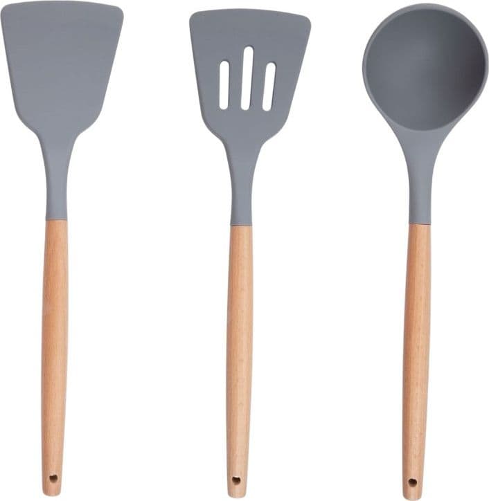 Alpina - Set di utensili da cucina in silicone con supporto, 12 pezzi - 3