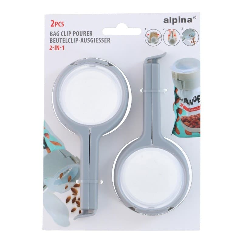 Alpina - Clip 2 in 1 per chiusura confezioni con dispenser (2 pezzi) - 7