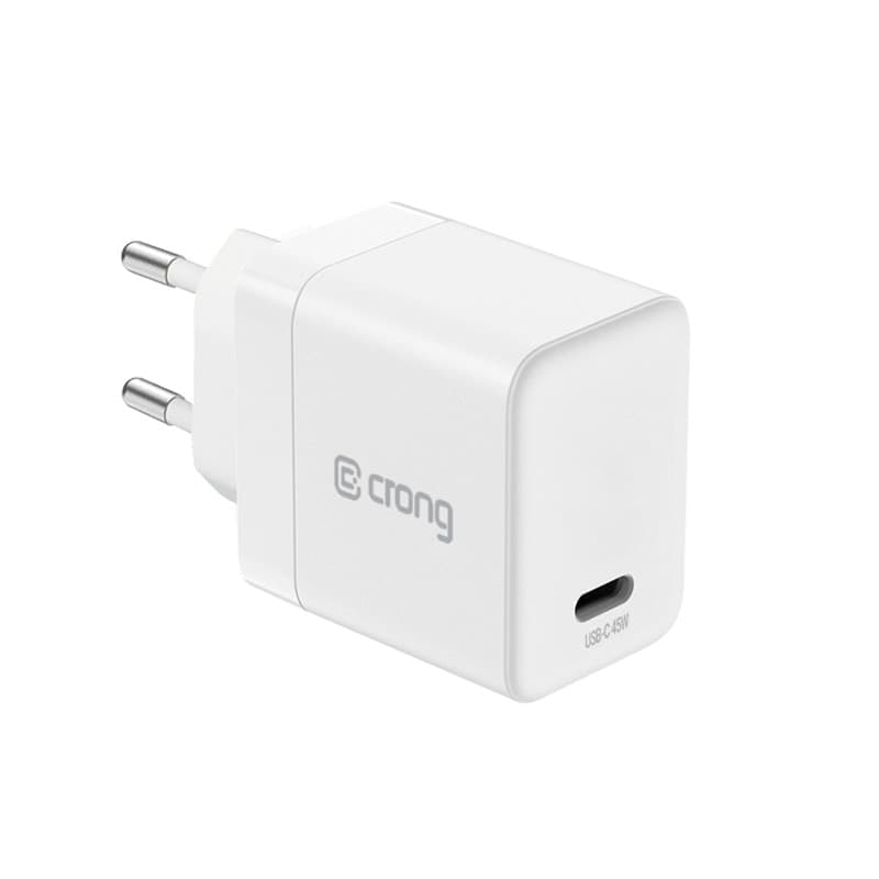 Crong Ultra Compact GaN - Caricabatterie da parete USB-C 45W PD 3.0 con PPS (bianco) - 11