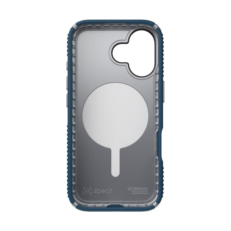 Speck Presidio2 Grip MagSafe - Custodia per iPhone 17 (Deep Sea/Argento metallizzato) - 9