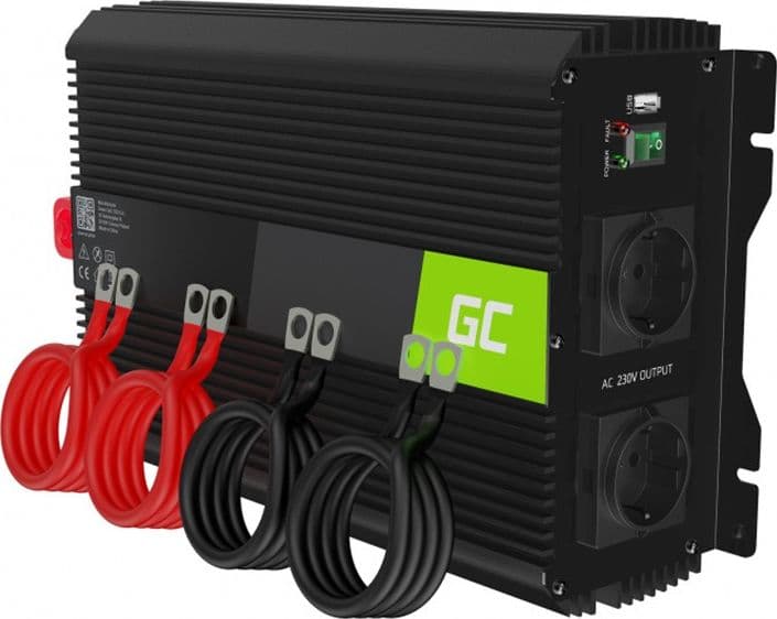 Green Cell - Voltage converter Inverter PRO 12V to 230V 2000W/4000W Modified sine wave - 7