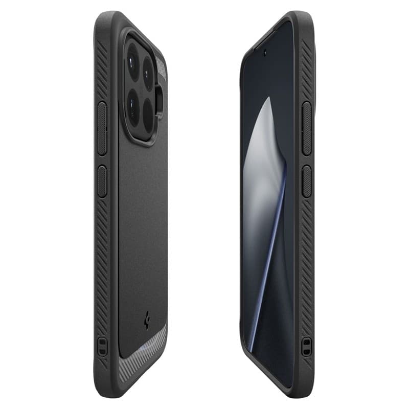 Spigen Rugged Armor - Custodia per Xiaomi 15T Pro (nero opaco) - 17