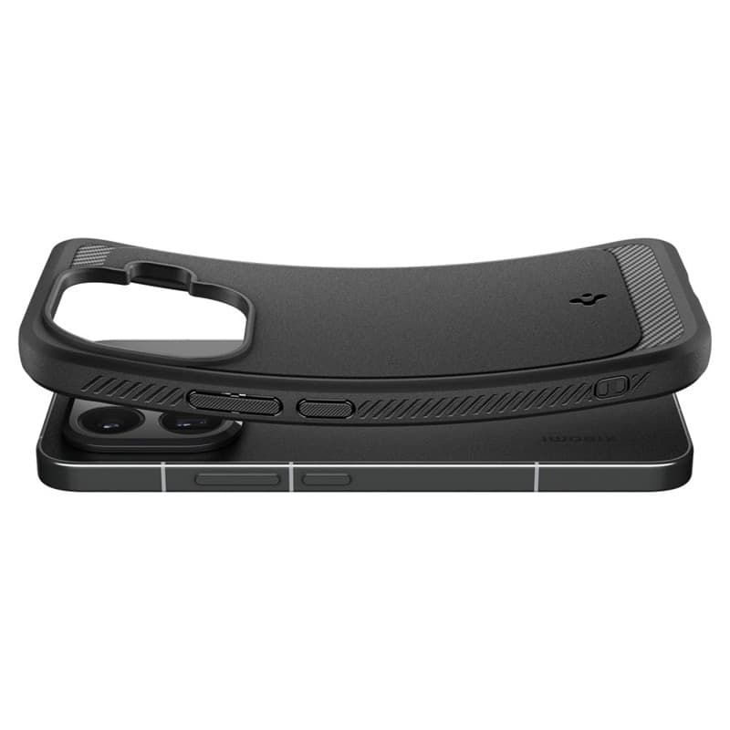 Spigen Rugged Armor - Custodia per Xiaomi 15T Pro (nero opaco) - 9