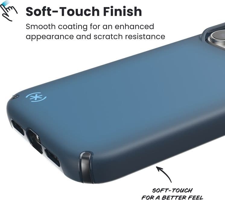 Speck Presidio Lux MagSafe - Custodia per iPhone 17 Pro (Deep Sea Fade / Nero / Spell Blue) - 15