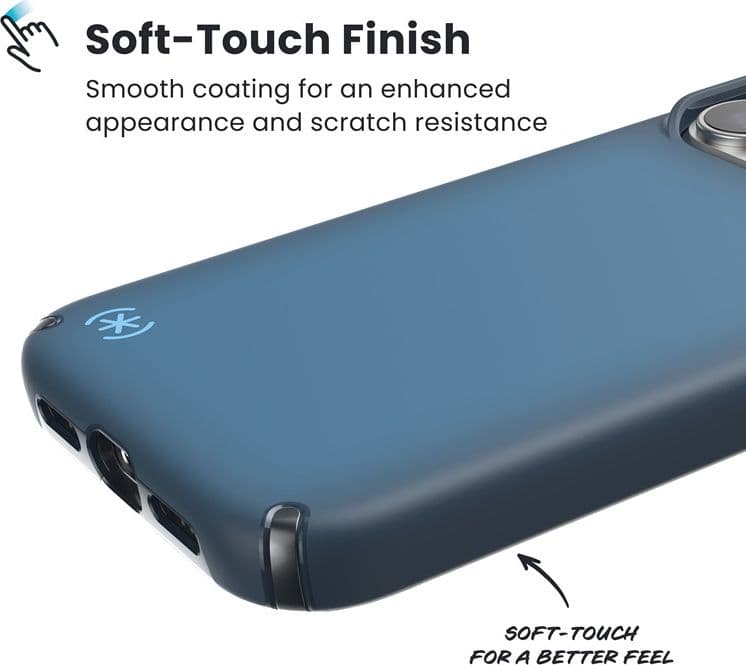 Speck Presidio Lux MagSafe - Custodia per iPhone 17 Pro (Deep Sea Fade / Nero / Spell Blue) - 5