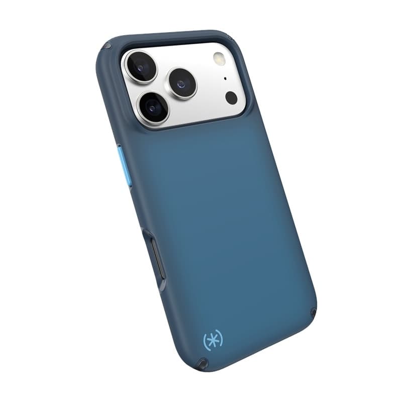 Speck Presidio Lux MagSafe - Custodia per iPhone 17 Pro (Deep Sea Fade / Nero / Spell Blue) - 7