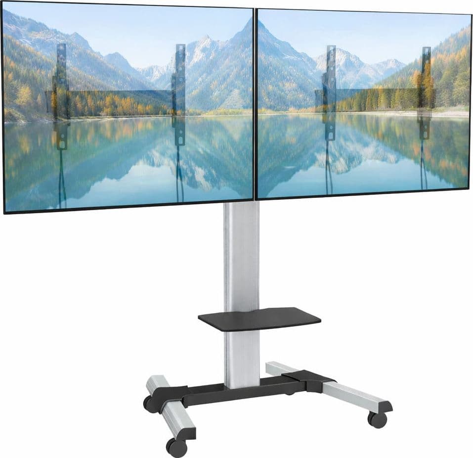 Supporto a Pavimento per 2 TV LED/LCD 25-55'' per Video Wall - 5