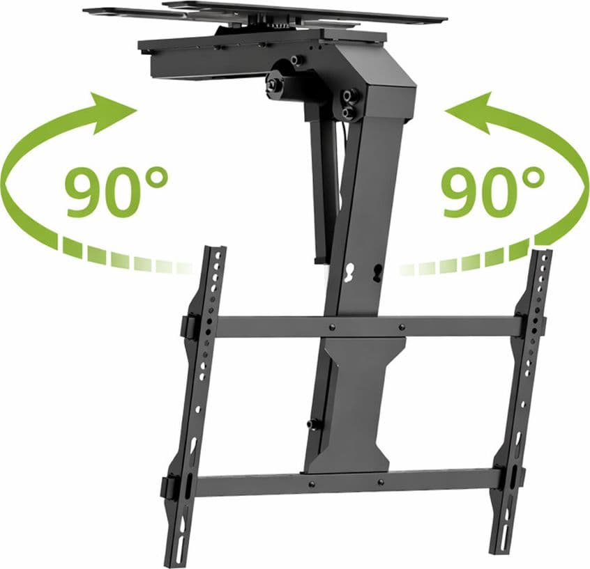 Supporto TV Motorizzato da Soffitto Inclinabile Integrazione Smart Home per TV da 37 a 75'', Nero - 13
