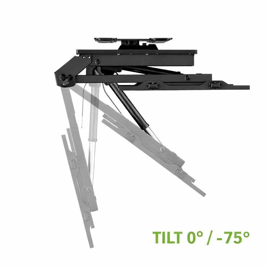 Supporto TV Motorizzato da Soffitto Inclinabile Integrazione Smart Home per TV da 37 a 75'', Nero - 14