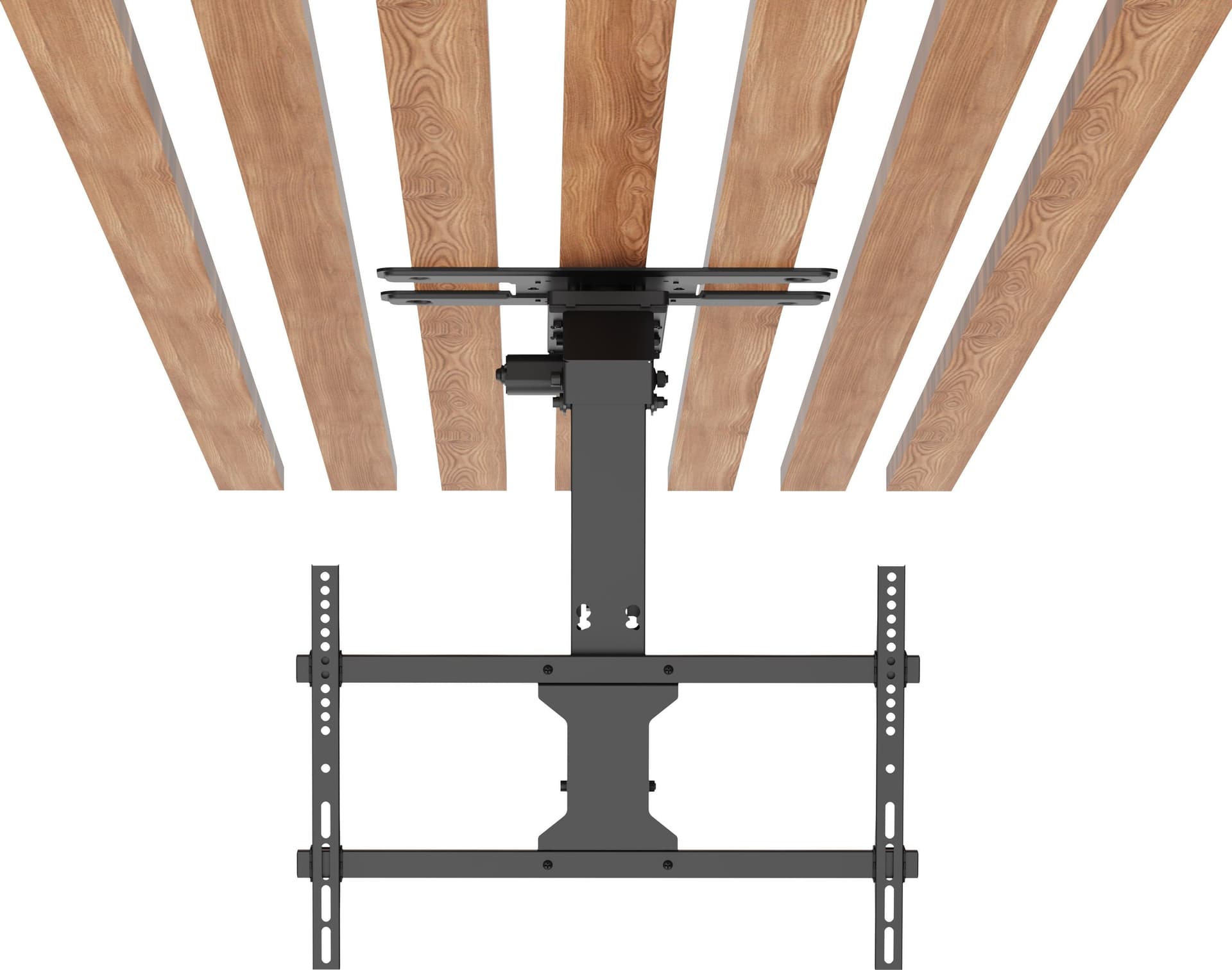 Supporto TV Motorizzato da Soffitto Inclinabile Integrazione Smart Home per TV da 37 a 75'', Nero - 6