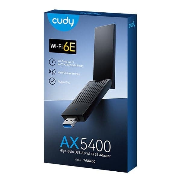 Adattatore USB 3.0 Wi-Fi 6E Triband AX5400 Nero - 6