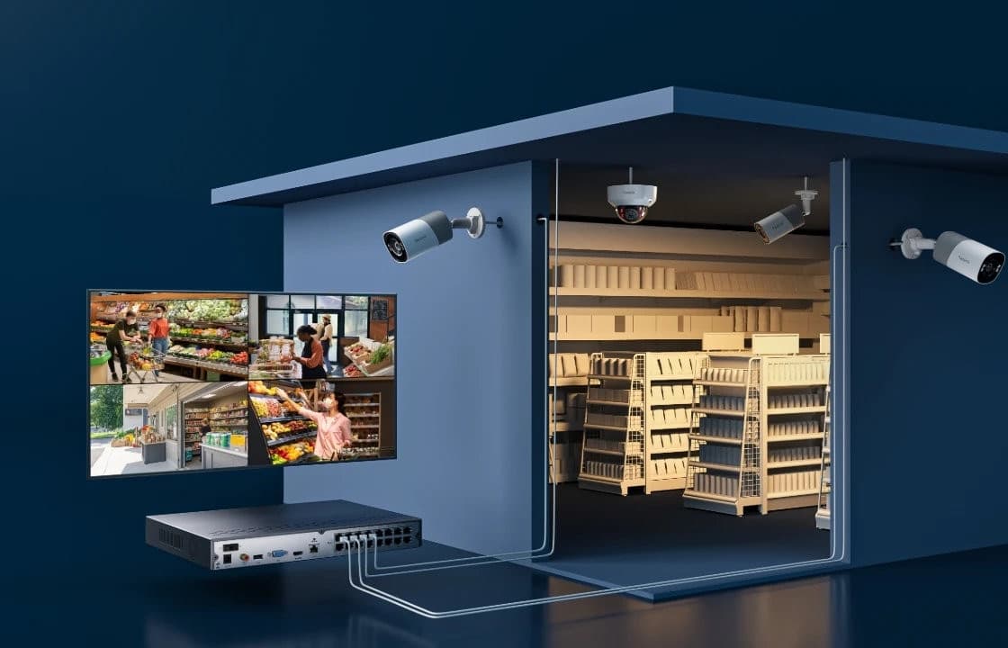 Telecamera di Sicurezza Bullet 8MP Ultra HD 4K PoE IP67, PCB8MZ Serie Professionale - 8