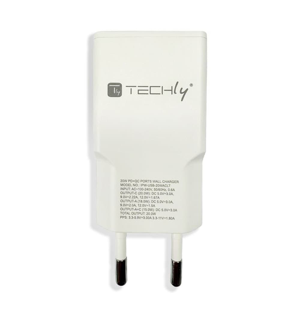 Caricatore Alimentatore USB-C&trade 30W e USB-A QC da Muro - 5