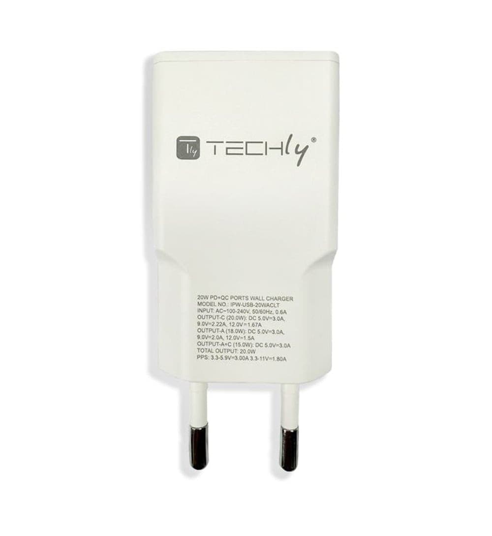 Caricatore Alimentatore USB-C&trade 30W e USB-A QC da Muro - 9