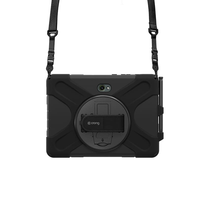 Crong Defender Plus - Custodia blindata per Samsung Galaxy Tab Active5 Pro 10.1" (nero) - 2
