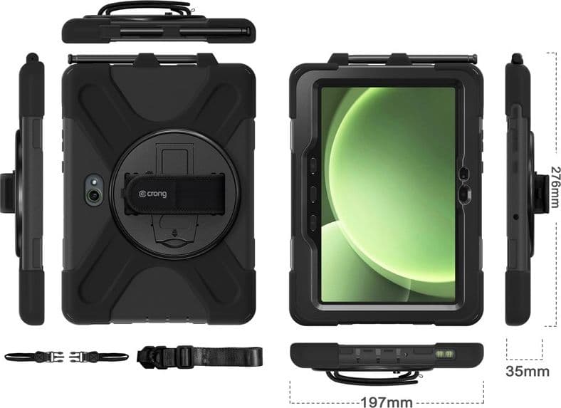 Crong Defender Plus - Custodia blindata per Samsung Galaxy Tab Active5 Pro 10.1" (nero) - 20