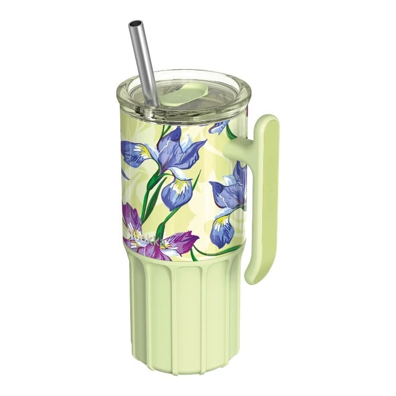 Quokka Umi – Stainless Steel Thermal Mug 720 ml with Straw and Silicone Base (Green Tea) - 4