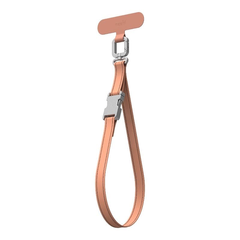 Moshi 2-in-1 Wrist & Body Strap with Adapter - Cordino per telefono in ecopelle (corallo nebbia) - 2